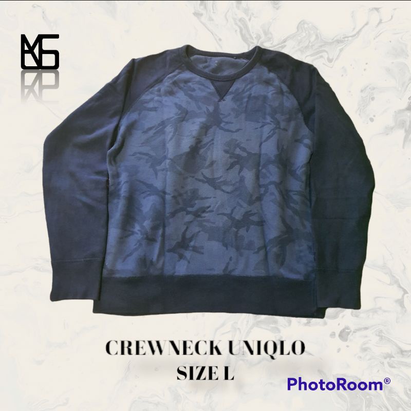 CREWNECK UNIQLO CAMO BLUE