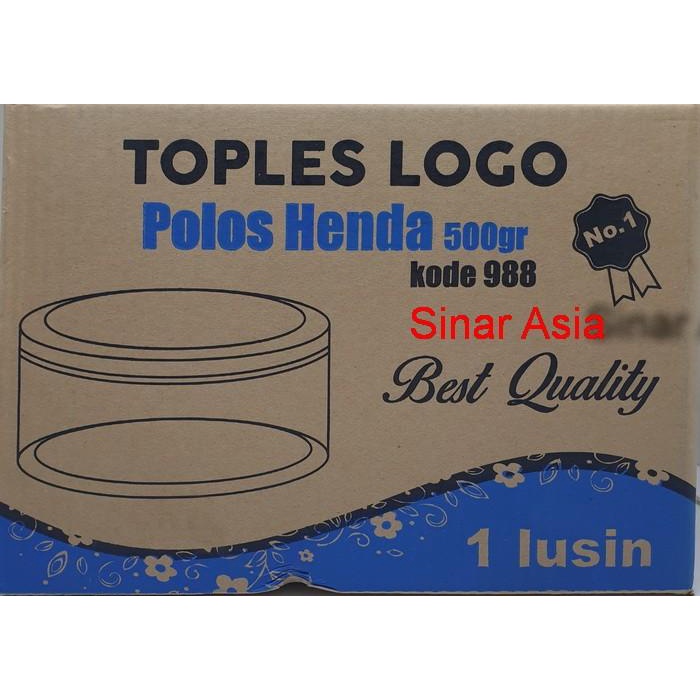 Toples Toples Plastik Bulat Kue Coklat Logo 988 Henda 500Gr - Gosend/Grab