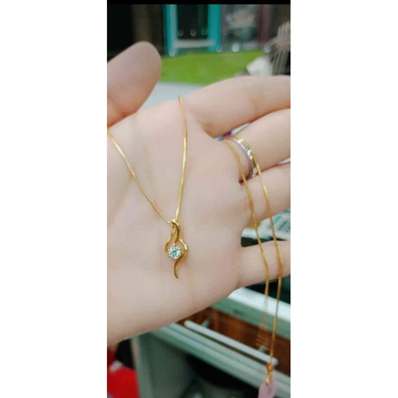 kalung+liontin dewasa emas muda  berat 4gram