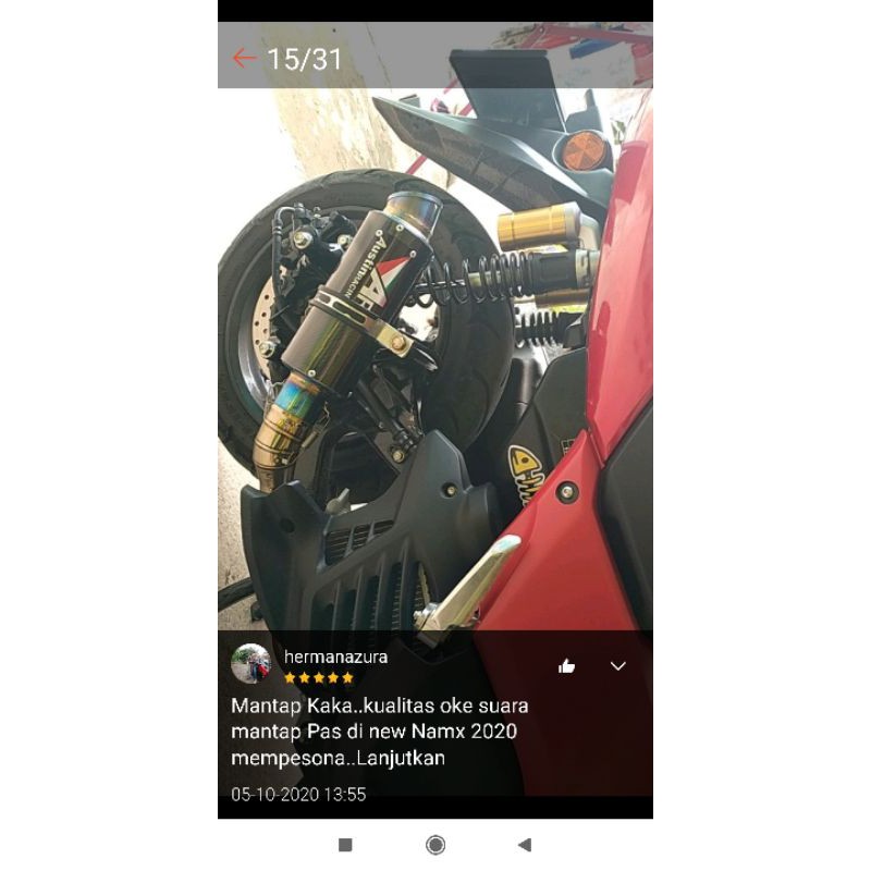 Knalpot Racing Nmax Aerox Pcx Vario Adv Lexi Scoopy Beat Mio Xmax Fullsystem Austin-7