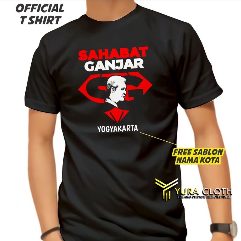 KAOS PRIA DISTRO SAHABAT GANJAR / GANJAR PRANOWO