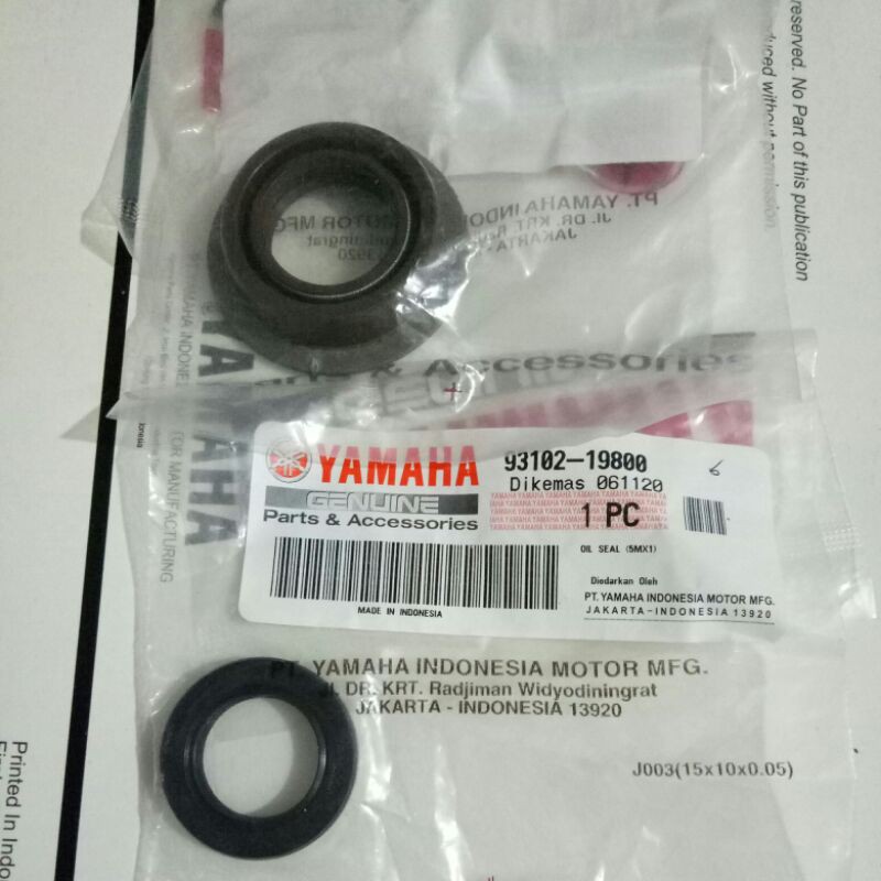 Seal Ass kruk Kiri +kanan Mio 93102-19800 93102-22810 ori Yamaha