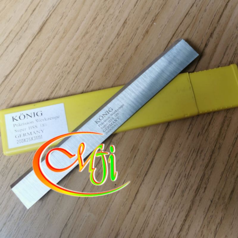 Pisau Serut Ketam 20 Cm Pisau Planer Knife Konig Hss 200×25×3 mm Pisau Serut Mesin Duduk 20Cm