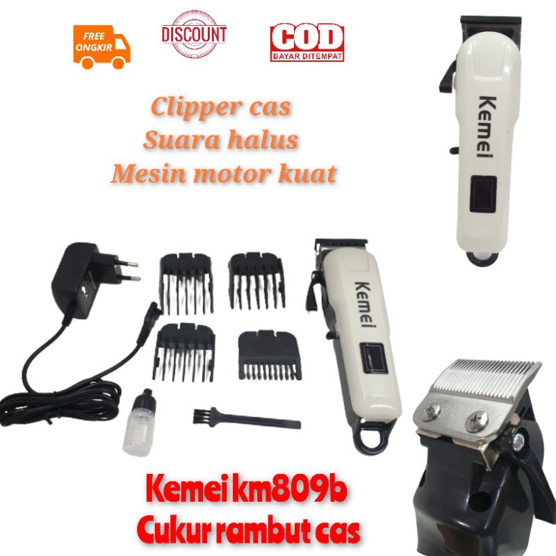 Alat Mesin Cukur Rambut Pria Dewasa Anak Rechargeable Kemei Km 809b Hair Clipper Cordless Murah