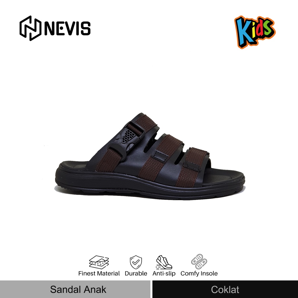 Sandal Anak Laki Laki Perempuan Kekinian Original Nevis Nvs 55 Sendal Anak Sandal Slop Anak