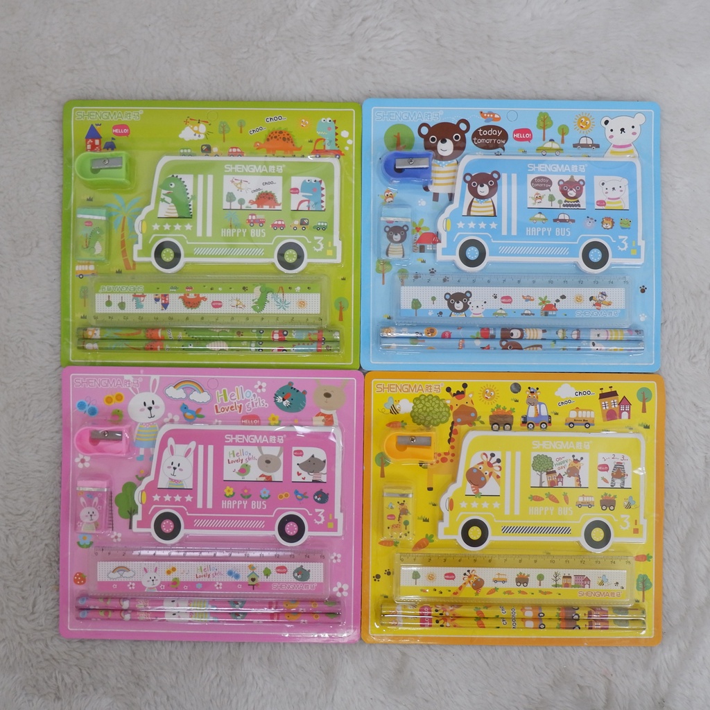 

STATIONERY SET #41180 Set Alat Tulis Anak Karakter Fancy Gambar Lucu