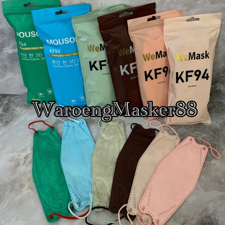 Masker KF94 4ply model convex masker 4D impor KF 94 disposable facemask