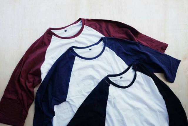 Kaos raglan baju polos raglan kaos polos murah