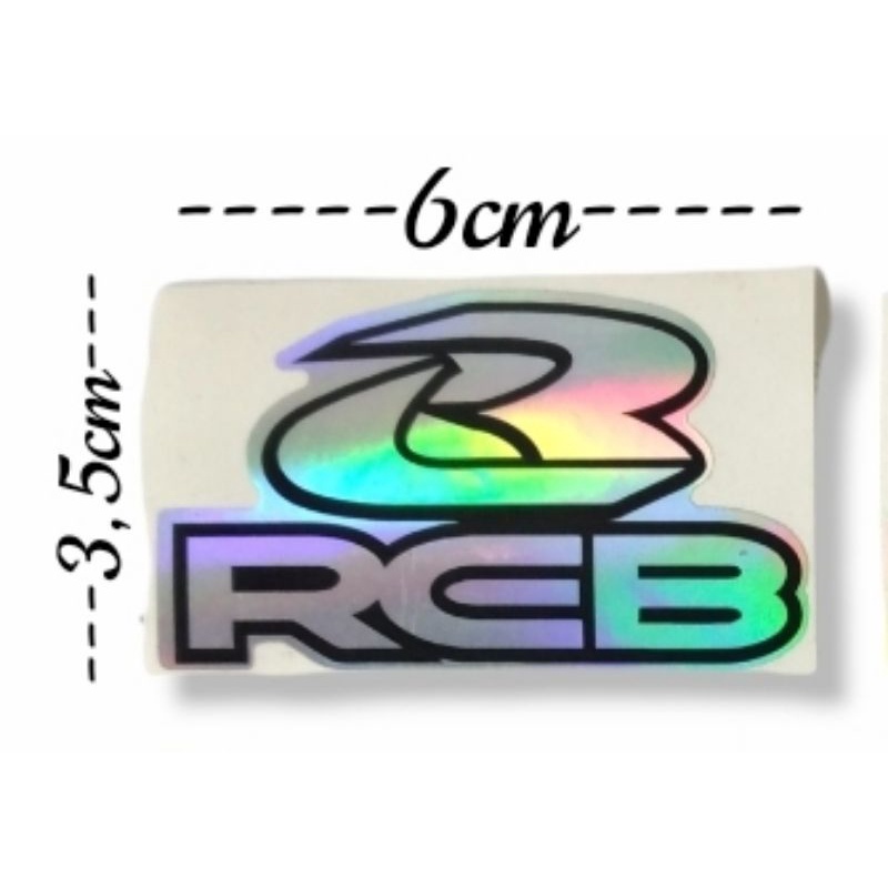 Sticker rcb hologram sticker shock belakang rcb hologram harga per biji 1 pcs