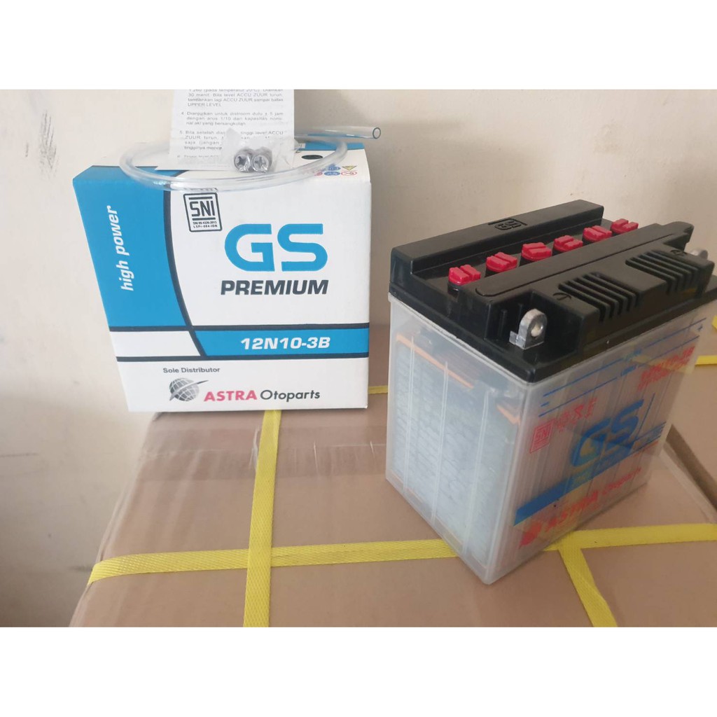 AKI GS ASTRA 12N10-3B PREMIUM 12V 10AH AKI BASAH