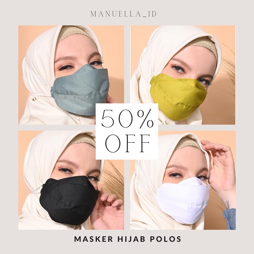 MASKER KAIN HIJAB KATUN RANDOM 3PLY ( BELI 7 DAPAT 9 , BELI 14 DAPAT 19 )