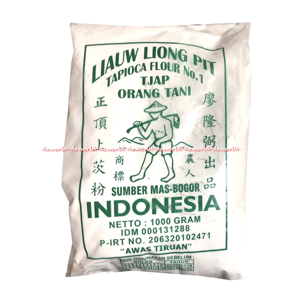 Liauw Liong Pit Tapioca Flour No.1 Tjap Orang Tani 1kg Tepung Tapioka Liau Liaw