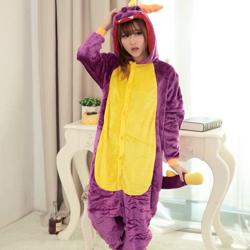 BONEKA KOSTUM ONESIE GODZILLA DINOSAURUS MONSTER DINO PIYAMA COSPLAY