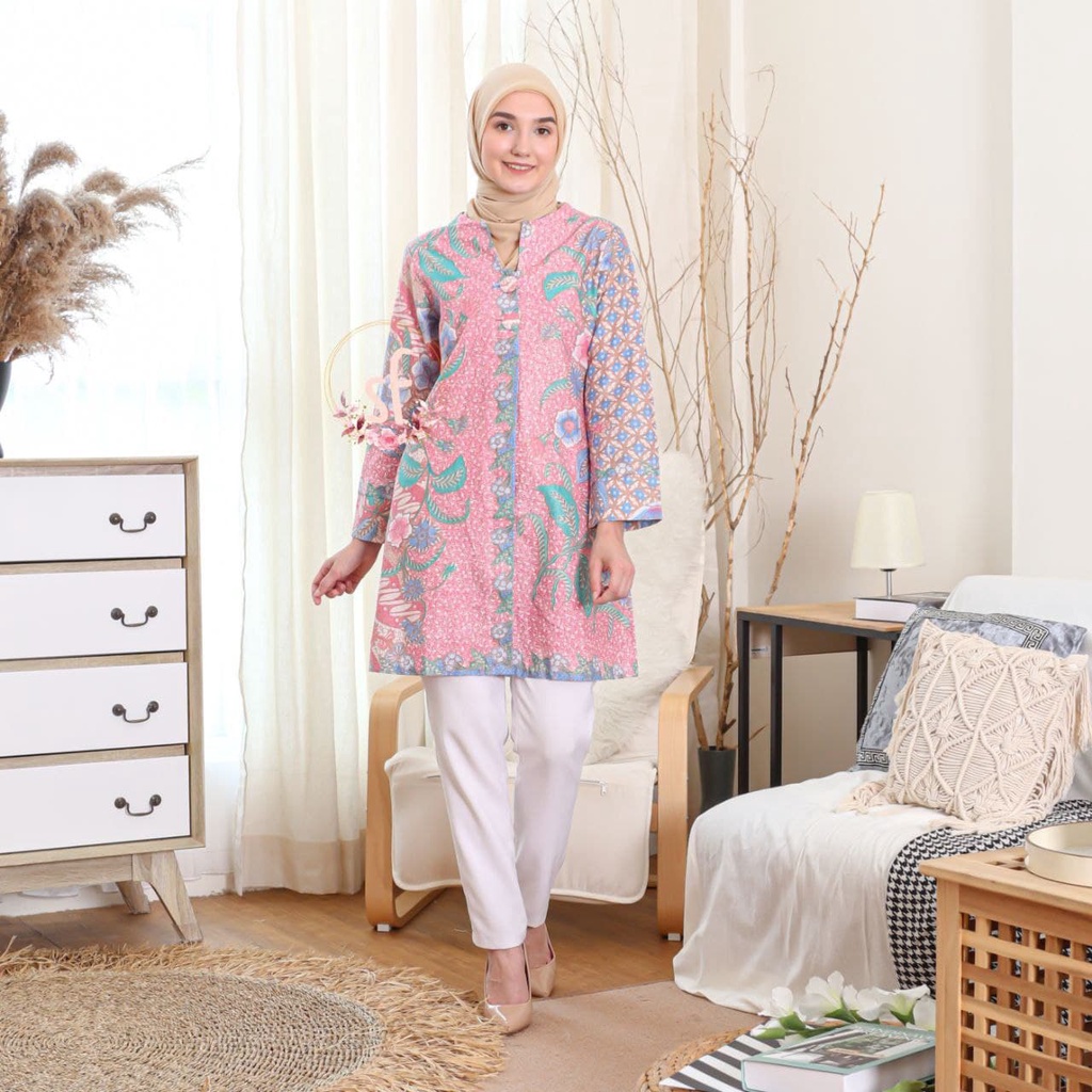 Atasan Baju Premium Batik Tradisional Pekalongan Mega Mendung Solo Parang Jumputan Kawung Terbaru-D
