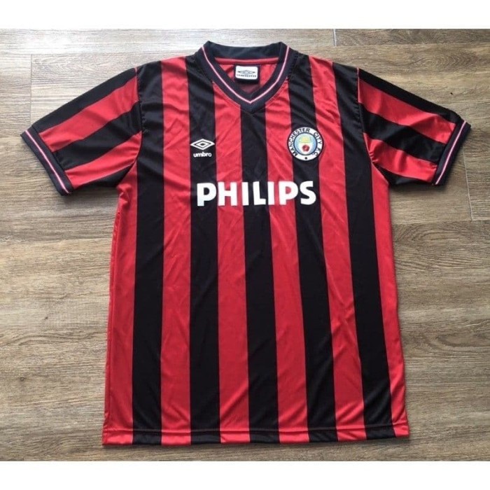 Jersey Bola Retro Manchester City Away 1987