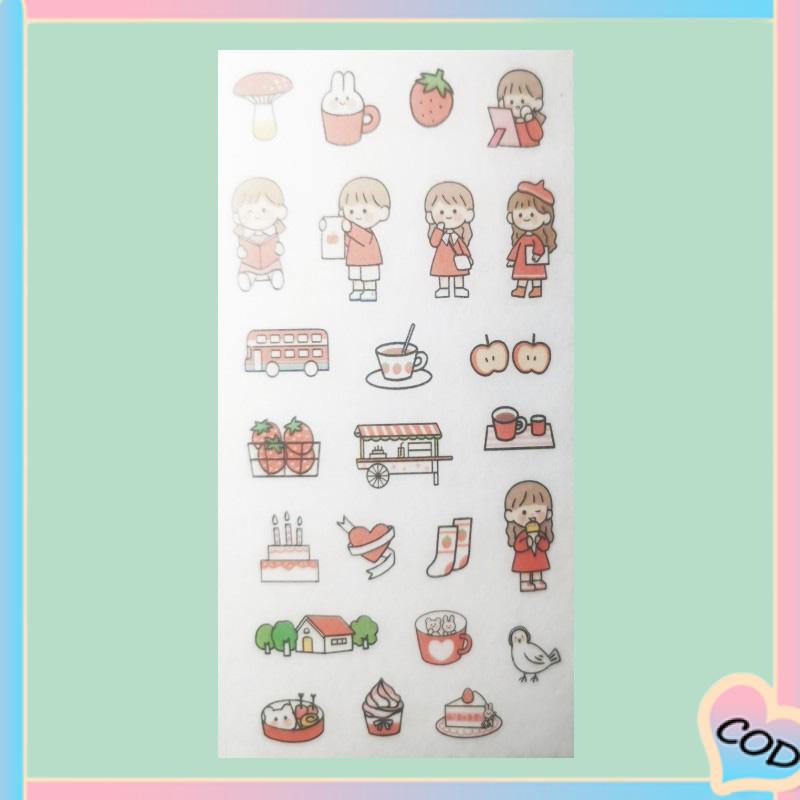 COD❤️ Stiker Motif Emoji Untuk Dekorasi Handphone / Diary DIY-A.one