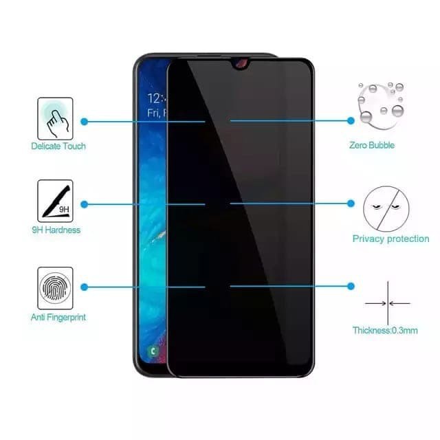 SAMSUNG M21 M30 M30S TEMPERED GLASS PRIVACY ANTI SPY FULL COVER