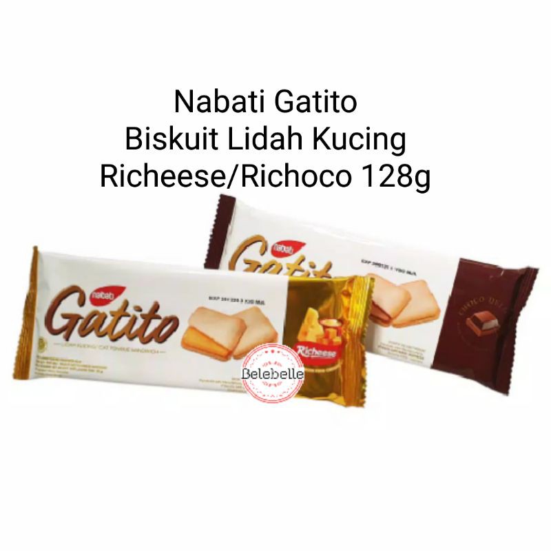 [bisa COD] Nabati Gatito Lidah Kucing Biskuit Richeese/Richoco 128g