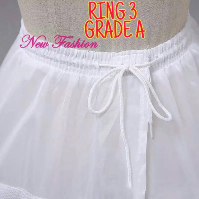 PLAT GRADE A Petticoat kawat gaun RING 3 Gaun Pengantin Pesta Wisuda Ujian Praktek KAWAT GAUN