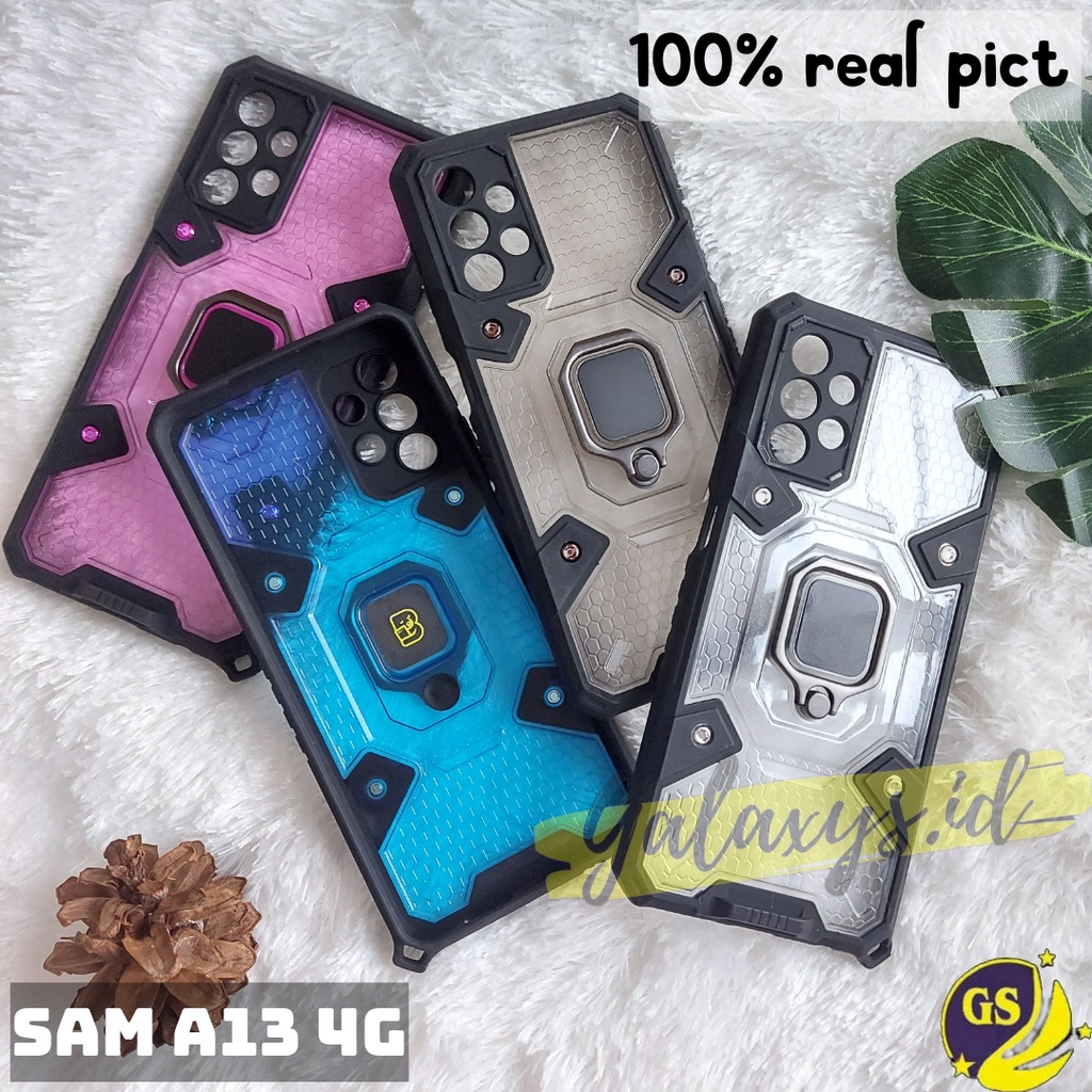 Case Samsung A04S 2022 A13 4G 2022 Case Cover ARMOR SPACE CAPSULE WARIOR RING HYBIRD CASING