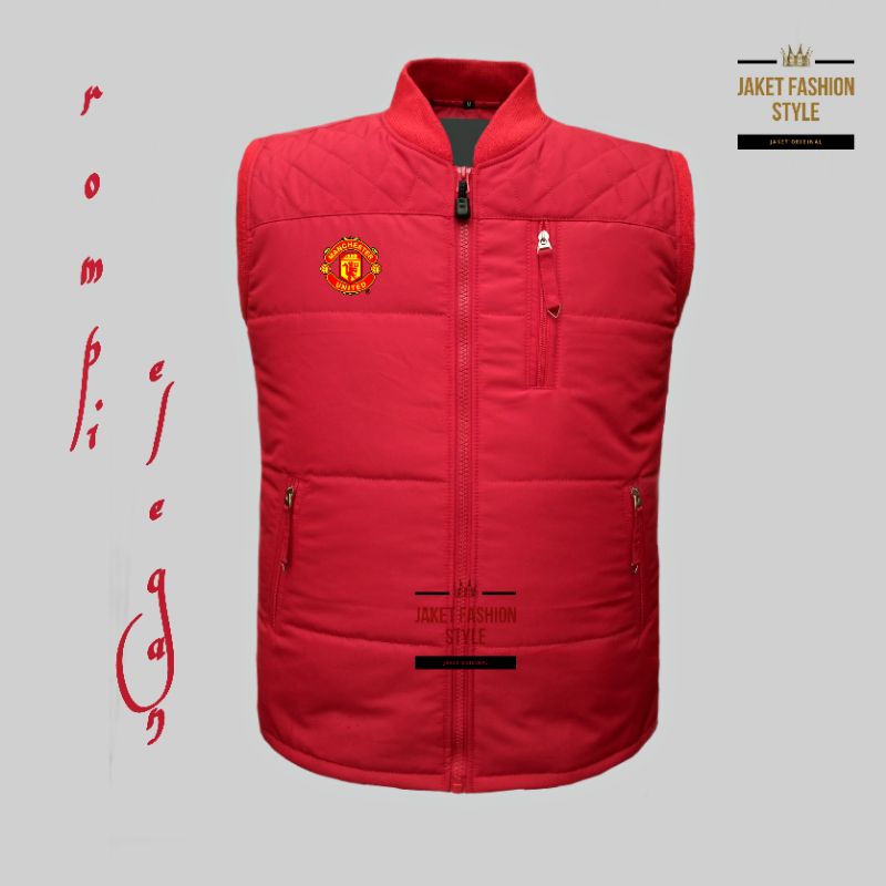jaket rompi Mnchestr unitd mu / jaket rompi pria terbaru 2024 keren original / jaket rompi motor tou