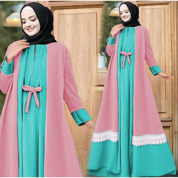 Gamis sabyan Pink [Gamis 0153] SGQ Baju Gamis Wanita Terbaru