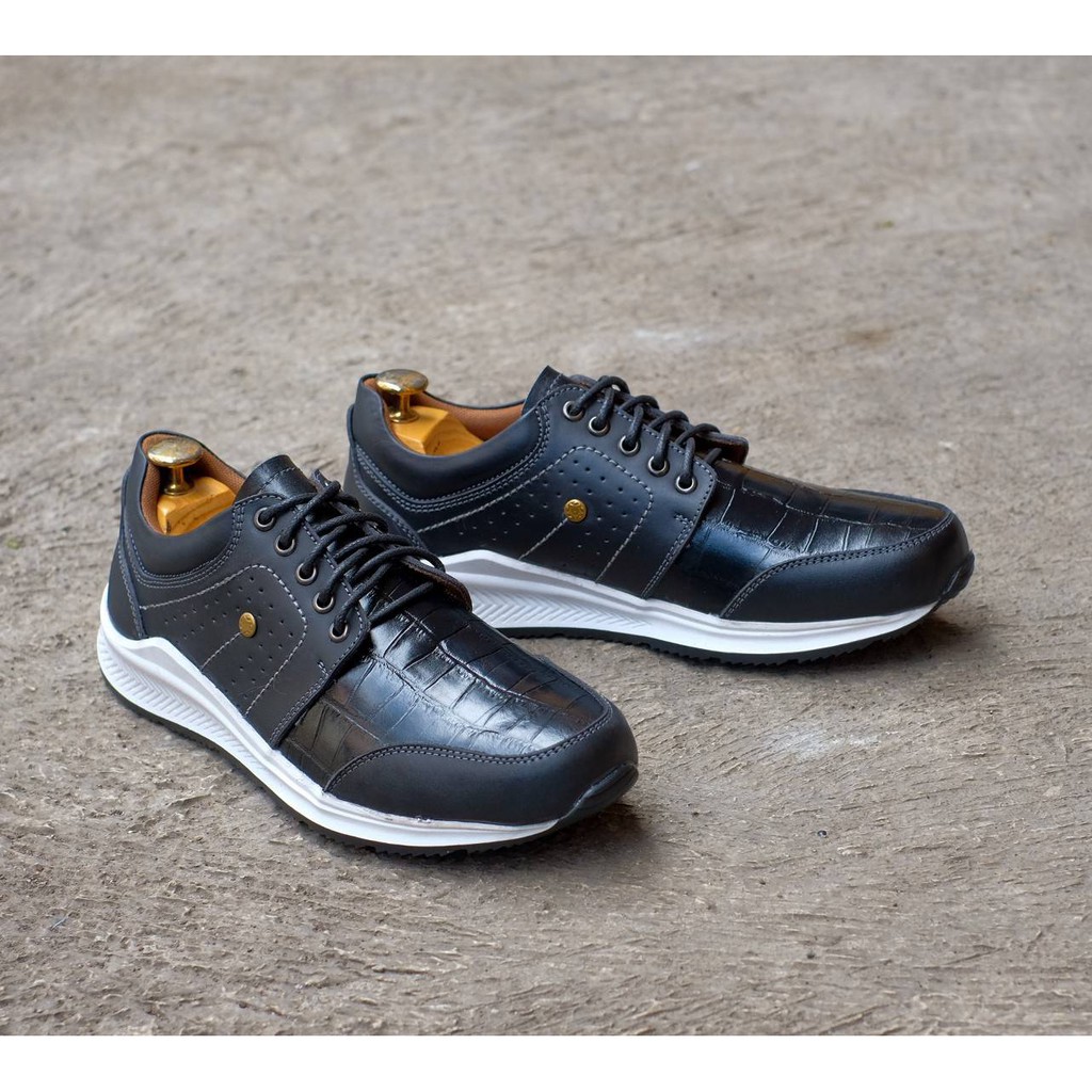 SEPATU KETS CASUAL KULIT ASLI PRIA ORIGINAL AZCOST RENO 1