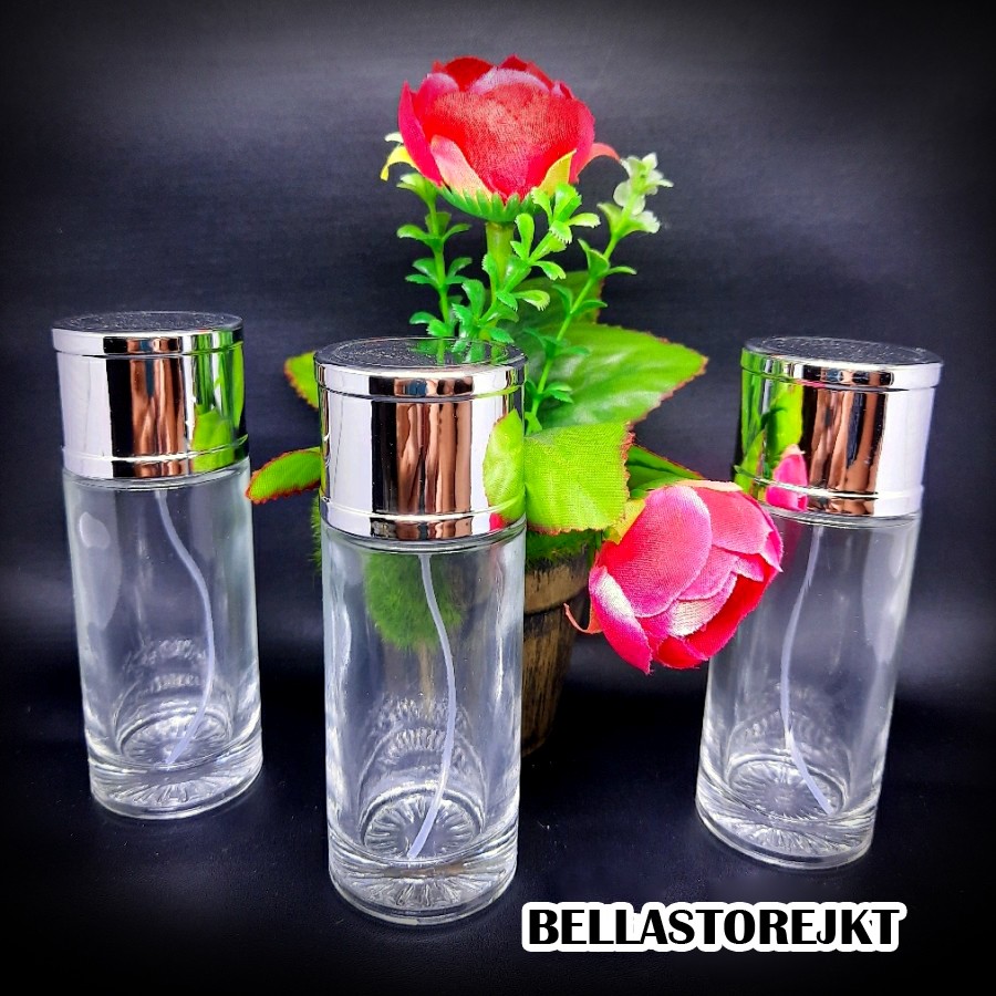 BOTOL PARFUM KACA 50ML/ OVAL TABUNG BOTOL PARFUM SPRAY