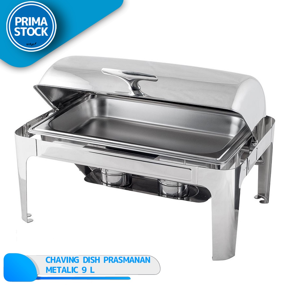 Jual CHAFING DISH PEMANAS PRASMANAN ROLL TOP 9 LITER L PERSEGI NOT