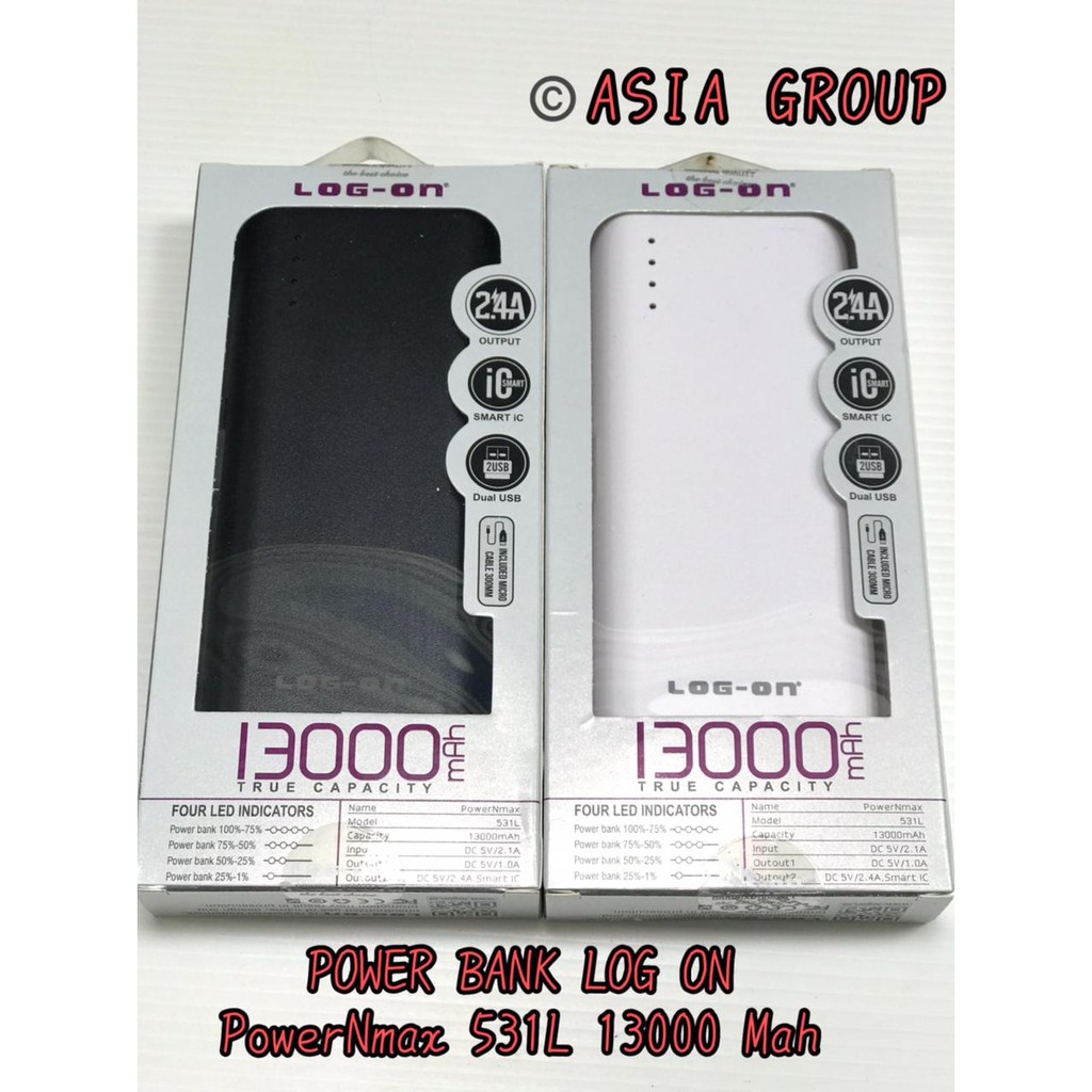 POWERBANK LOG-ON powerKING 889L 20000 MAH/powerMAX+ 530L 17600MAH/powerSTRIP 791L 10000MAH/powerNMAX