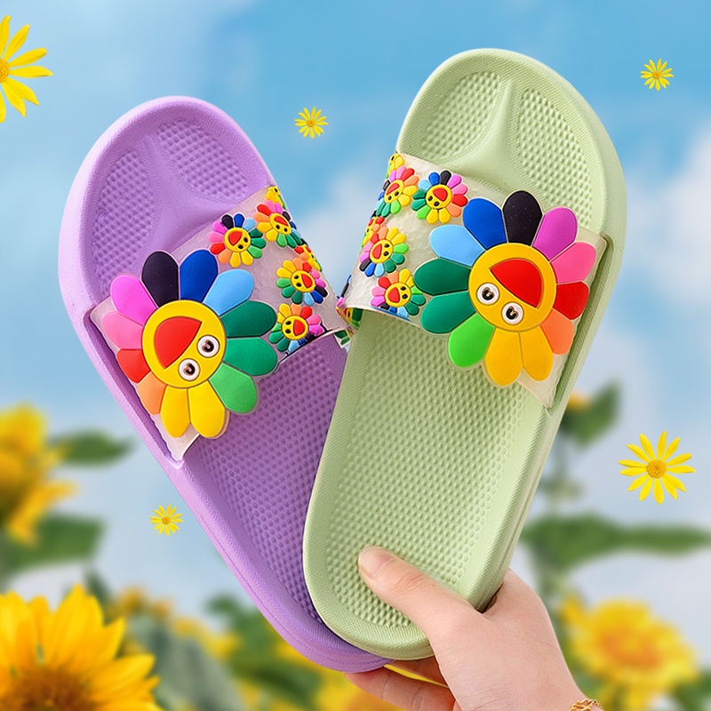 TweedyToys - Sandal Slip On Sunflower / Sandal Karet Wanita Lucu Import