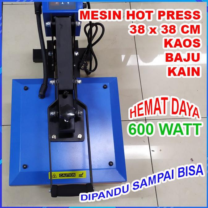 promo Mesin Hot Press Kaos Baju 600 Watt 38x38cm / Sablon Kaos Polyflex