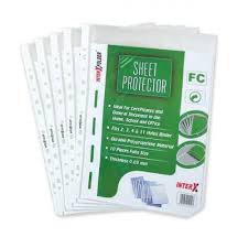 

PP POCKETS / SHEET PROTECTOR INTER X FOLDER CLEAR F4 (ISI 10 SHEET)