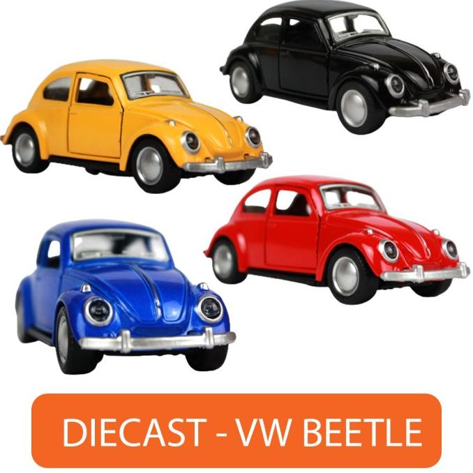 Ready...Ready...Ready...] Diecast VW Beetle, Miniatur Mobil VW, Miniatur Diecast Vintage Retro H