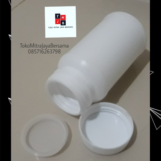 BOTOL HDPE KAPSUL OBAT 80 / BOTOL KAPSUL / BOTOL OBAT 100ML - PUTIH 100 ML