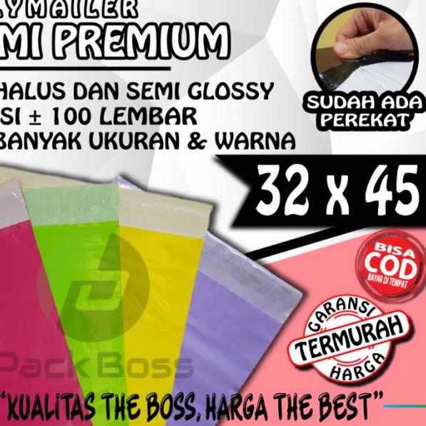 

♔ 32x45 SILVER SEMI PREMIUM POLYMAILER PACKAGING ONLINE ADA PEREKAT ♩