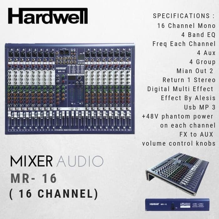 Mixer Audio Hardwell MR-16(16 Channel)