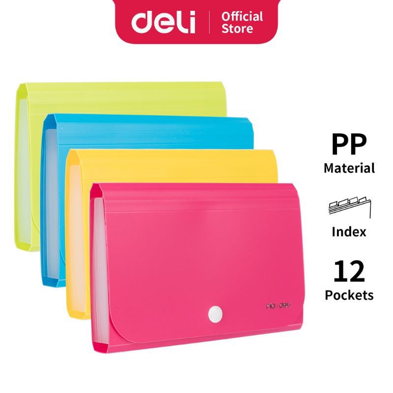 

Deli E5561 Expanding File Penutupan Snap yang mudah 12 Pembagi dengan tab index untuk pengaturan yang lebih mudah