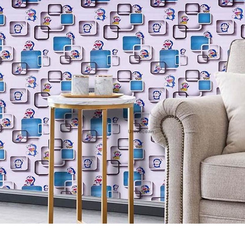 Wallpaper Dinding Motif Doraemon 3D Ukuran 10 Meter x 45 CM