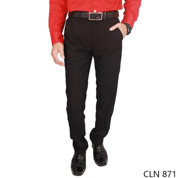 Mens Formal Pants Trousers Katun Coklat Tua - CLN 871