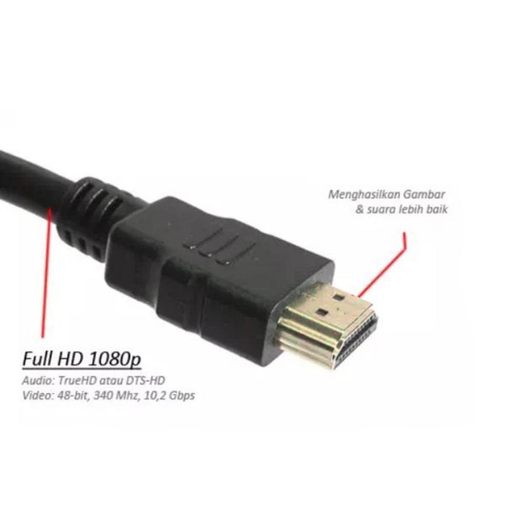 Kabel HDMI to HDMI Full HD 1080 4K High speed 1 Meter