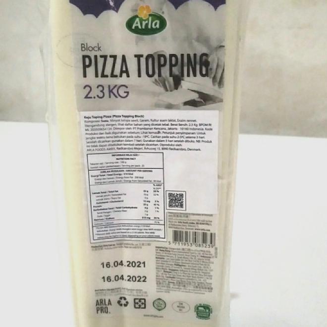 

Arla Keju Mozzarella Block 2.3 Kg / Mozarella Cheese Toping Pizza