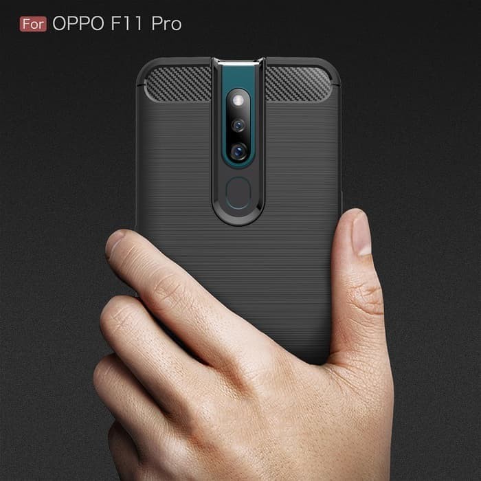 OPPO F15/F11/F11 PRO/F9/F7/F5/F3/F1S CASE SOFTCASE BLACK IPAKY CARBON