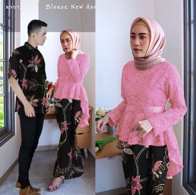 Ready 2 wrna ZR Cp aurora / Couple kebaya kekinian / Couple batik modern