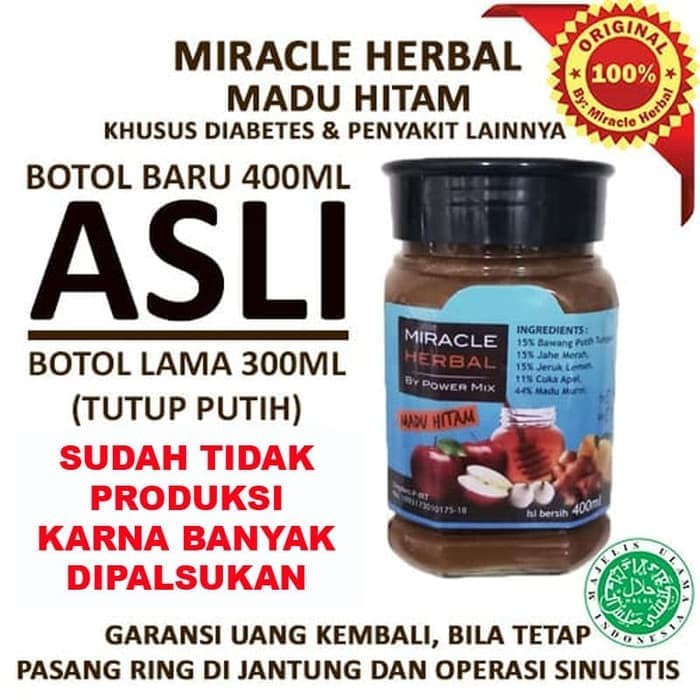 

1 BOTOL MIRACLE HERBAL BY POWER MIX MADU HITAM