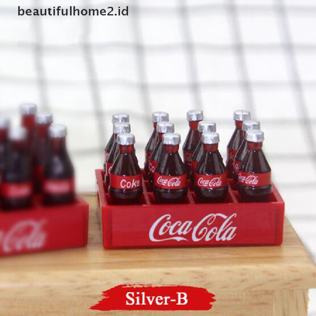 (Beautifulhome2.Id) Miniatur Botol Coca Cola Skala 1: 12 Untuk Aksesoris Dapur Rumah Boneka