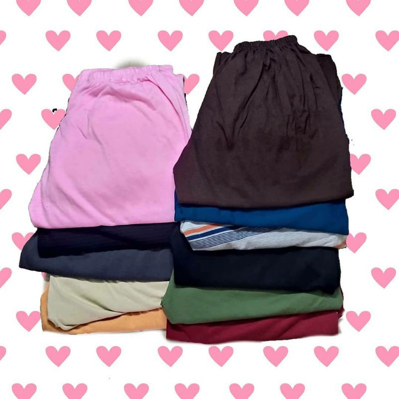 Celana wanita 3/4 all size M - XXL bahan kaos stretch dan bahan katun - Celana jumbo wanita