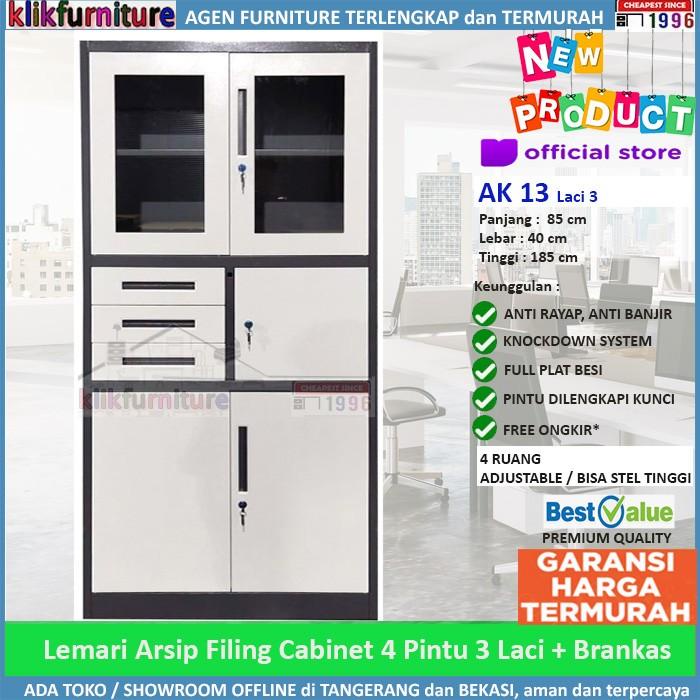 

Filling Cabinet Lemari Arsip Filing Cabinet Besi Dengan Brankas Fc 2005