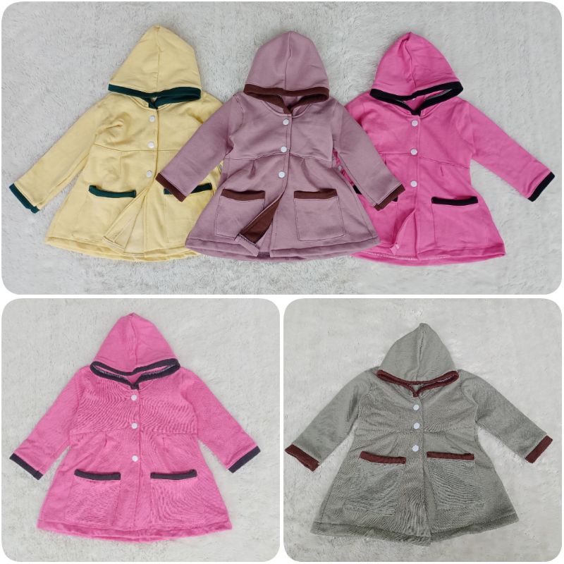 Jaket Anak Perempuan KOREA FLEECE 1 - 4 Tahun Jaket Parka