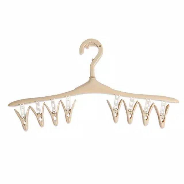 Gantungan baju jepit jepitan hanger 8 in 1 hanger jemuran pakaian kaos kaki